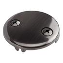 3-3/16 in. Solid Brass Overflow Plate with Two Screws in Gunmetal