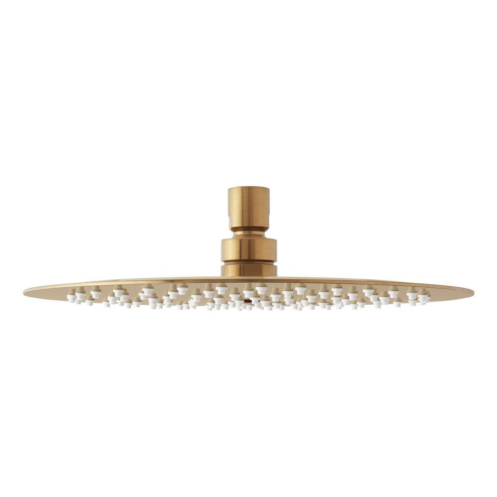 Signature Hardware Brushed Gold Single Function Showerhead 