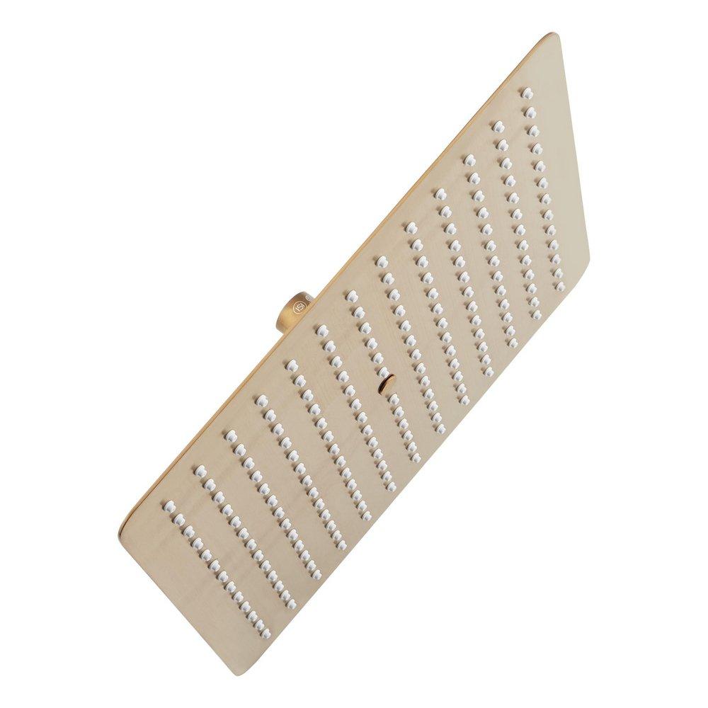 Signature Hardware Brushed Gold Single Function Showerhead 