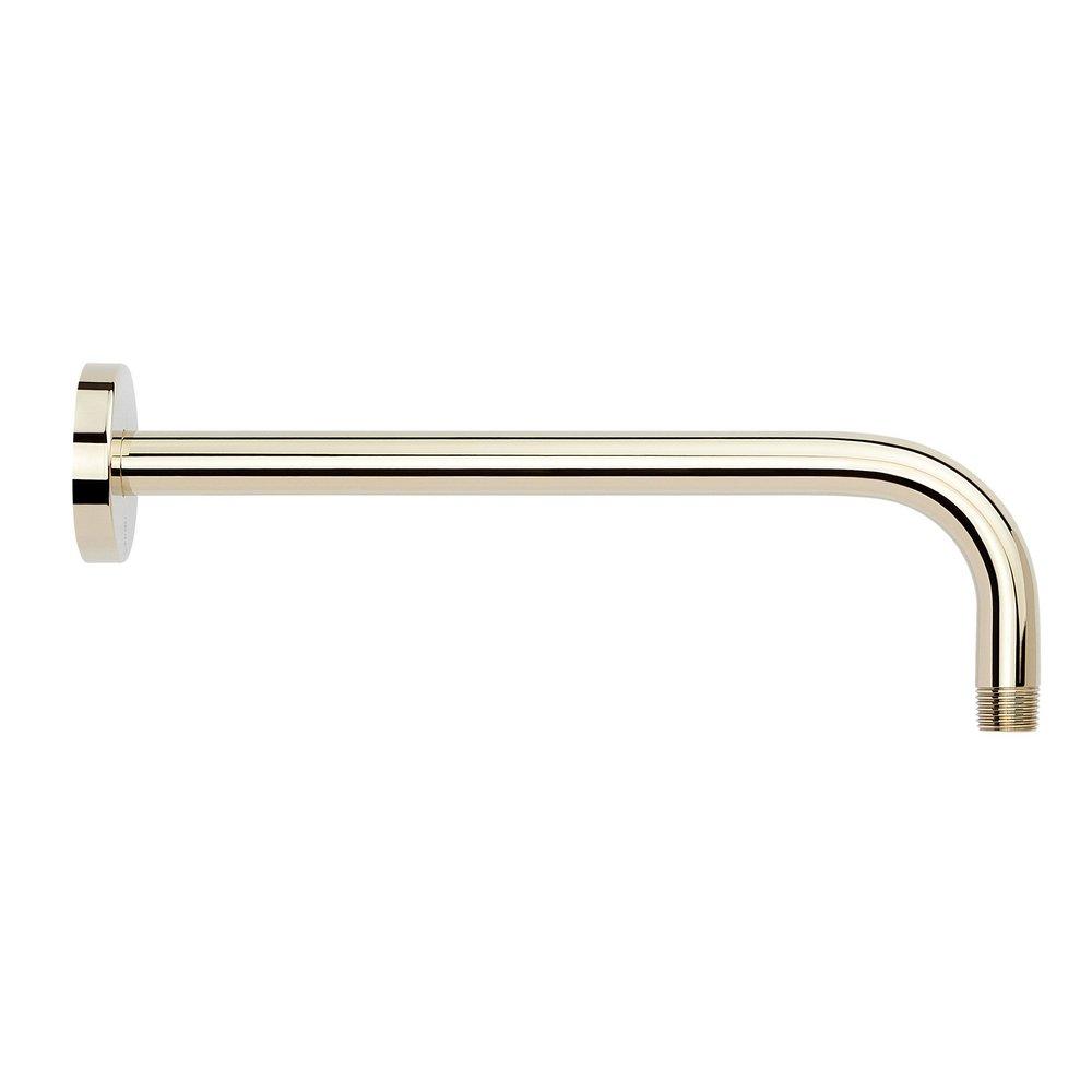Signature Hardware Polished Brass 12 in. Shower Arm for Rain Shower with Escutcheon 