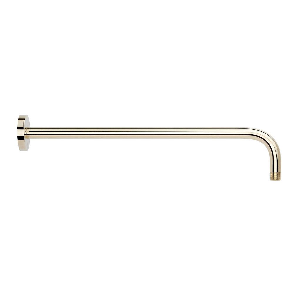 Signature Hardware Polished Brass 17-5/8 in. Wall-Mount Rainfall Shower Arm and Flange 