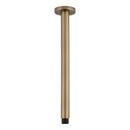 12 in. Ceiling Mount Shower Arm with Flange in Aged Brass