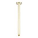 12 in. Ceiling Mount Shower Arm with Flange in Polished Brass