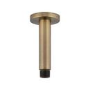 4 in. Ceiling Mount Shower Arm with Flange in Aged Brass