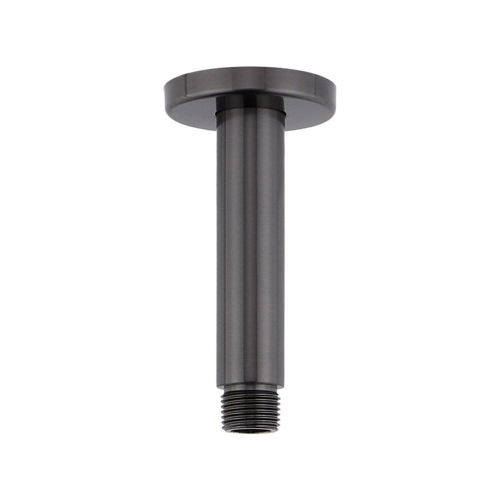 Signature Hardware Gunmetal 4 in. Ceiling Mount Shower Arm with Flange 