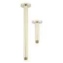 Signature Hardware Polished Brass 4 in. Ceiling Mount Shower Arm with Flange 