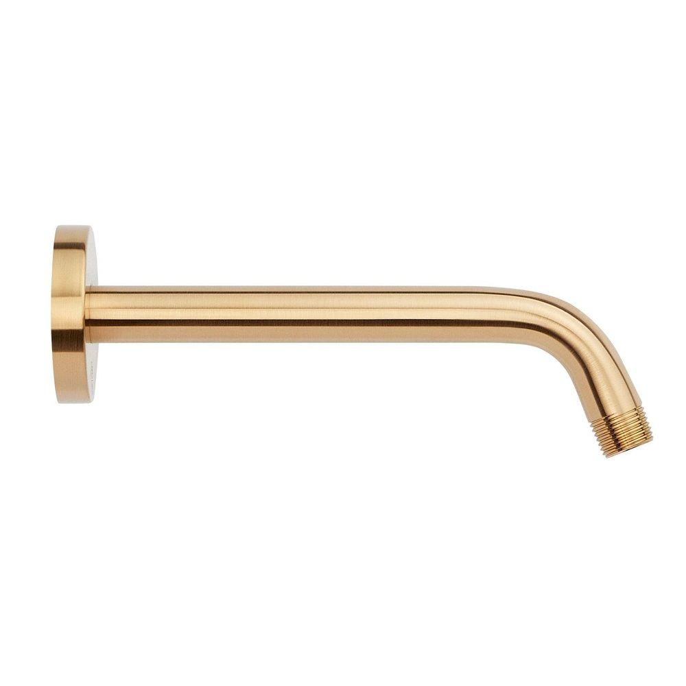 Signature Hardware Brushed Gold 8 in. Shower Arm and Flange 