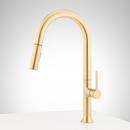 Signature Hardware Brushed Gold Single Handle Pull Down Kitchen Faucet 