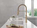 Single Handle Pull Down Kitchen Faucet in Champagne Bronze 