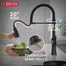 Single Handle Pull Down Kitchen Faucet in Matte Black 