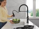 Single Handle Pull Down Kitchen Faucet in Matte Black 