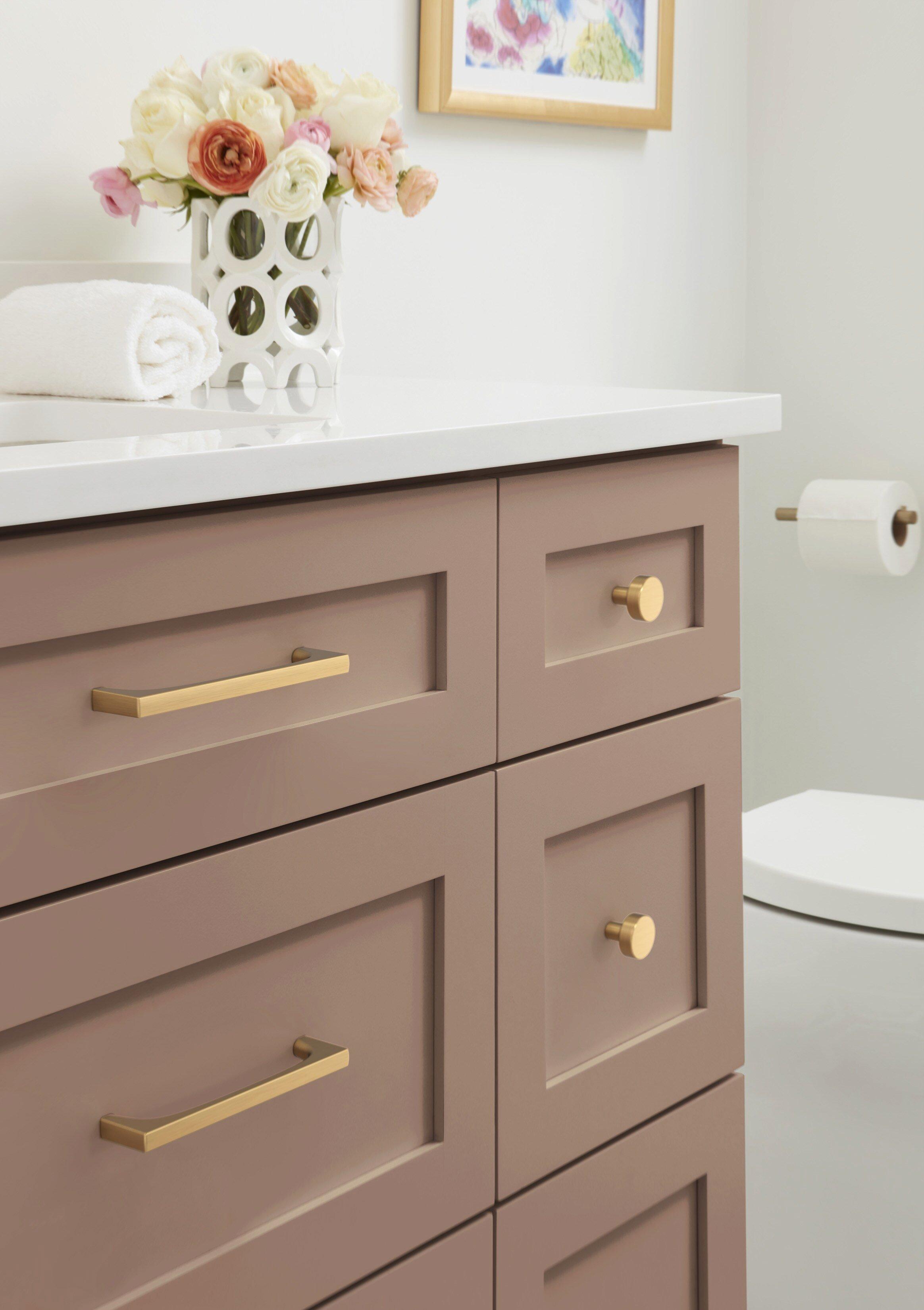Amerock Champagne Bronze 1-1/4 in. Round Knob 
