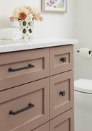 Amerock Matte Black 1-1/4 in. Square Knob 