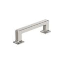 LINTEL 3-3/4 INCH 96MM CENTER-TO-CENTER SATIN NICKEL CABINET PULL 
