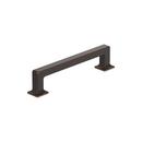 LINTEL 5-1/16 INCH 128MM CENTER-TO-CENTER OIL-RUBBED BRONZE CABINET PULL 