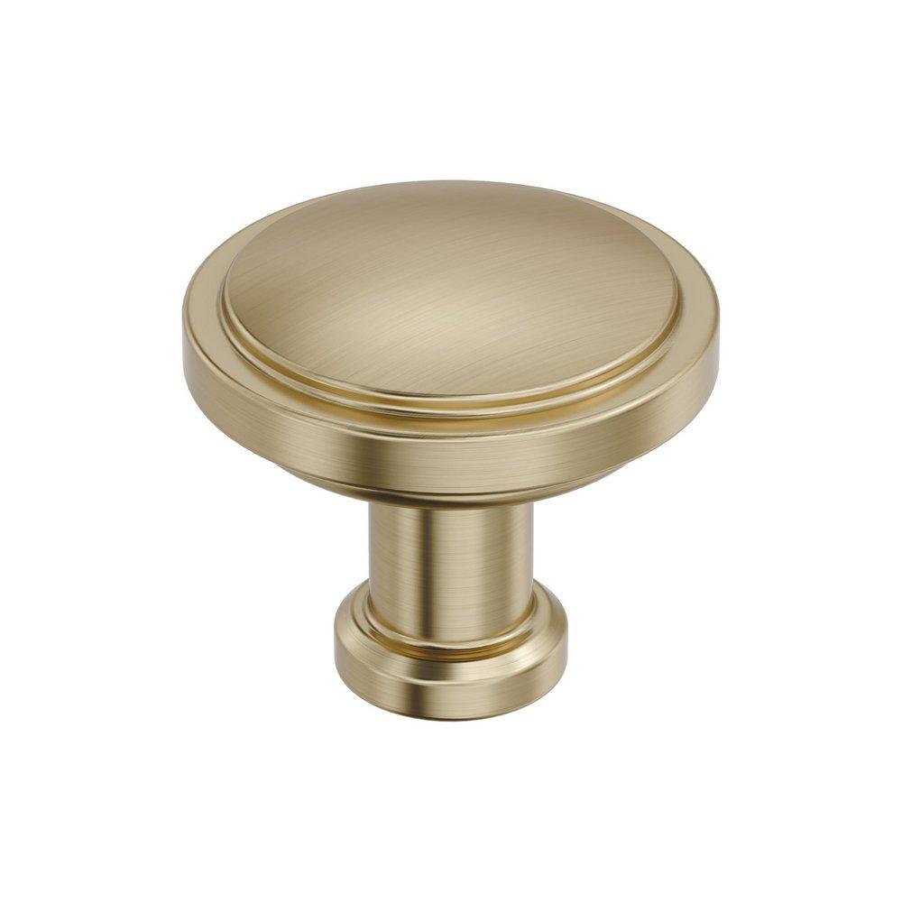 FAIRCREST 1-1/4 INCH 32MM DIAMETER GOLDEN CHAMPAGNE CABINET KNOB 