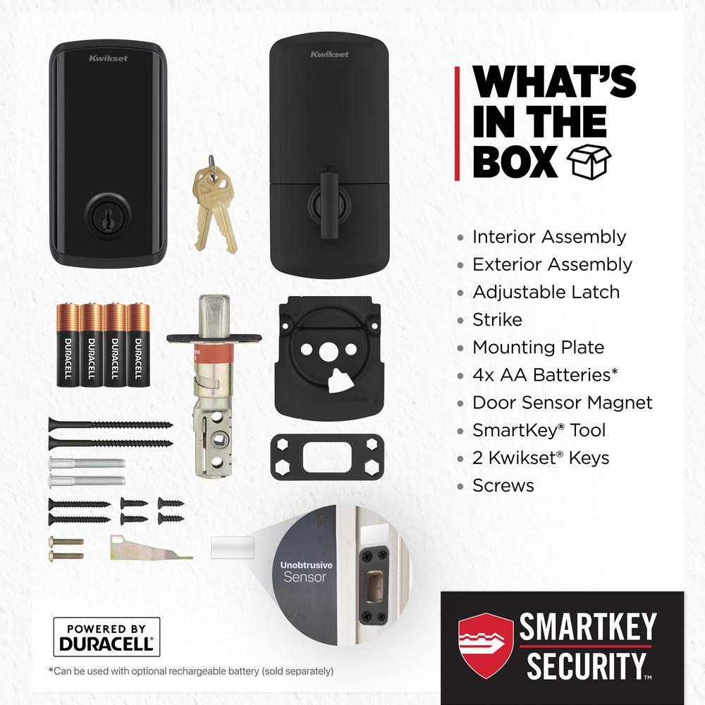 Touchscreen WiFi Smart Lock Deadbolt in Matte Black 