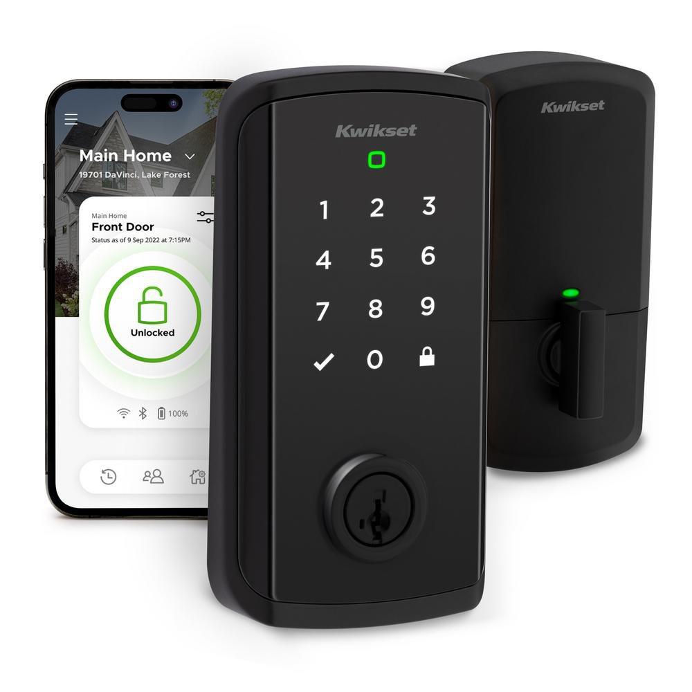 Touchscreen WiFi Smart Lock Deadbolt in Matte Black 