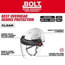 BOLT GASKETED FULL FACE SHIELD - CLEAR DUAL COAT LENS COMPATIBLE WITH MILWAUKEE BOLT SAFETY HELMETS & BOLT HARD HATS 