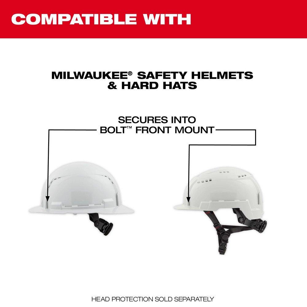 BOLT GASKETED FULL FACE SHIELD - CLEAR DUAL COAT LENS COMPATIBLE WITH MILWAUKEE BOLT SAFETY HELMETS & BOLT HARD HATS 