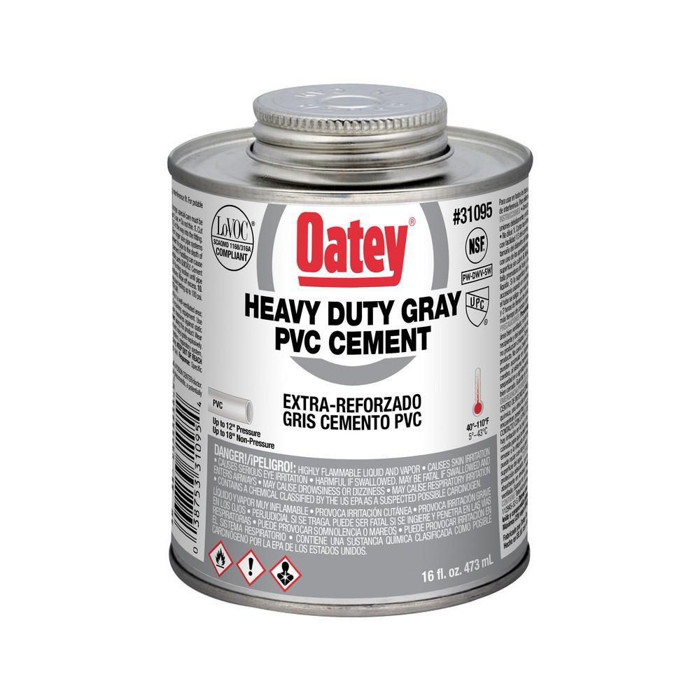 Oatey&reg; Grey Medium Set PVC Grey Pipe Cement 