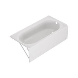 60 x 30 in. Alcove Enameled Steel Bathtub with Right Hand Drain in White