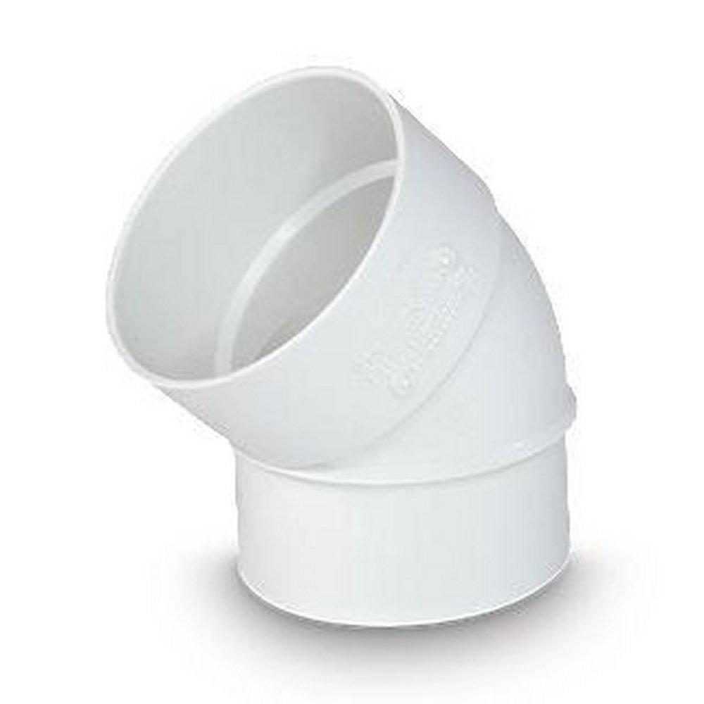 Multi-Fittings Corporation Hub x Spigot Street SDR 35 PVC Solvent Weld Sewer 45 Degree Elbow 