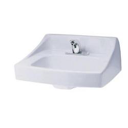 20-7/8 in. Wall Mount Bathroom Sink with Back Splash in Cotton