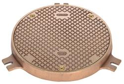 7 in. Round Scoriated Access Cover in Nickel Bronze