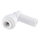 POLYPROPYLENE PLUG IN ELBOW 3/8 STEM OD - 1/4 TUBE OD 