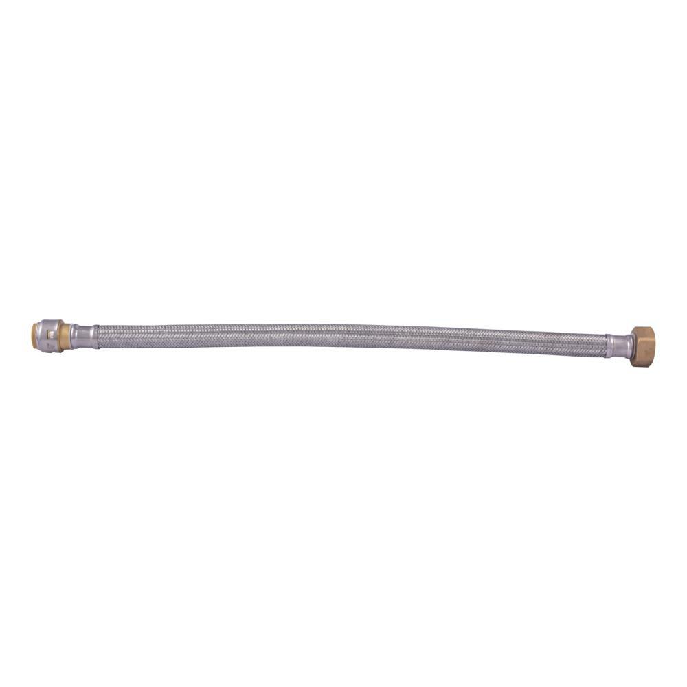 3/4 X 1 in. X 24 in. FIP Stainless Steel Braided SharkBite Max Braided Water Softener Connector 