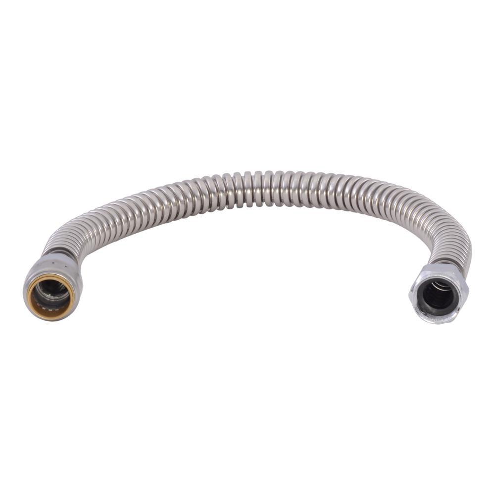 3/4 X 1 in. X 24 in. FIP Stainless Steel Braided SharkBite Max Corrugated Water Softener Connector 