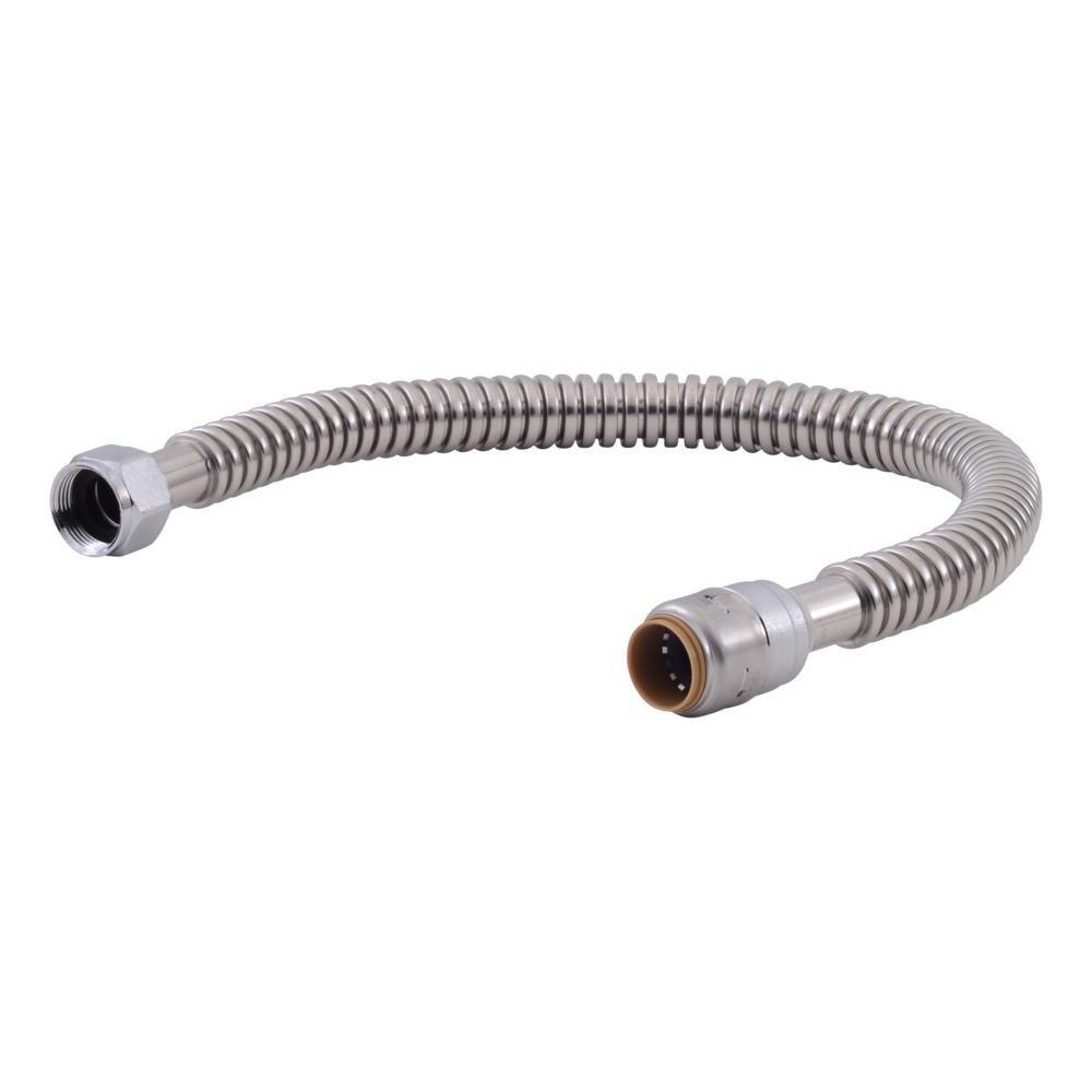 3/4 X 1 in. X 24 in. FIP Stainless Steel Braided SharkBite Max Corrugated Water Softener Connector 