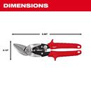 Left Cutting Offset Aviation Snips 