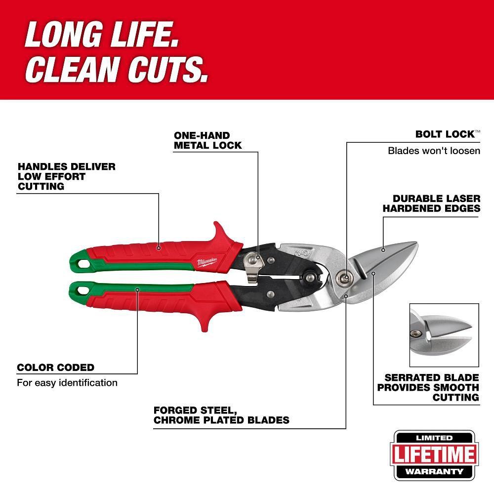 RIGHT CUTTING OFFSET AVIATION SNIPS 