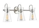 22 in. 3-Light Vanity Fixture in Polished Nickel 