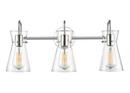 22 in. 3-Light Vanity Fixture in Polished Nickel 