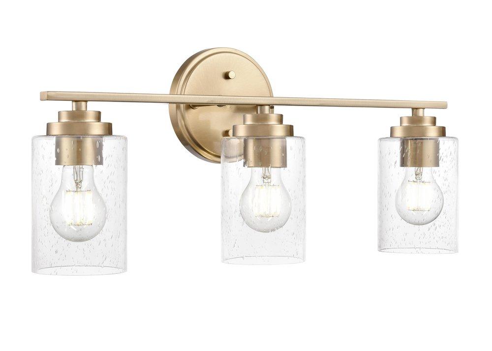 22 in. 3-Light Vanity Fixture in Modern Gold 