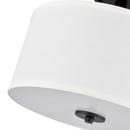 13 in. 2-Light Semi-Flush Mount Ceiling Light in Matte Black 