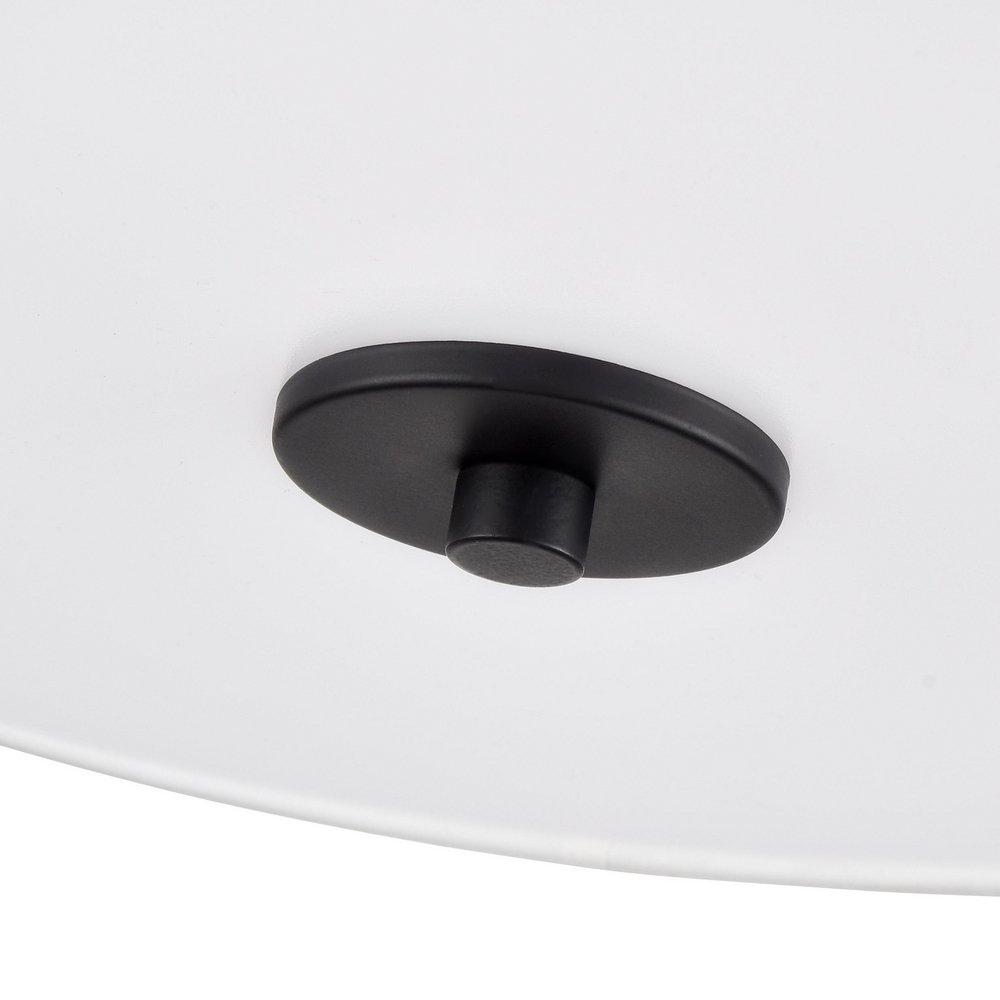 13 in. 2-Light Semi-Flush Mount Ceiling Light in Matte Black 