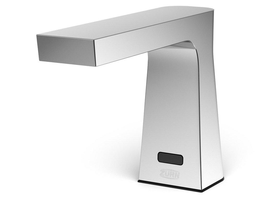 0.5 gpm Sensor Bathroom Sink Faucet in Chrome Plated with Plug-In Power Converter with Battery Back 
