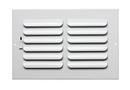 6 x 6 in. 1-Way Curved Steel Ceiling & Sidewall Register in White