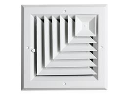 10 x 10 in. Aluminum 2-Way Corner Ceiling Diffuser in White