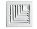 12 x 12 in. Aluminum 2-Way Corner Ceiling Diffuser in White