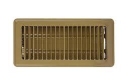 6 x 8 in. Steel Floor Diffuser with Multi-Angled Fins in Brown