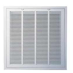24 x 4 in. Stamped Steel T-Bar Return Air Filter Grille in White