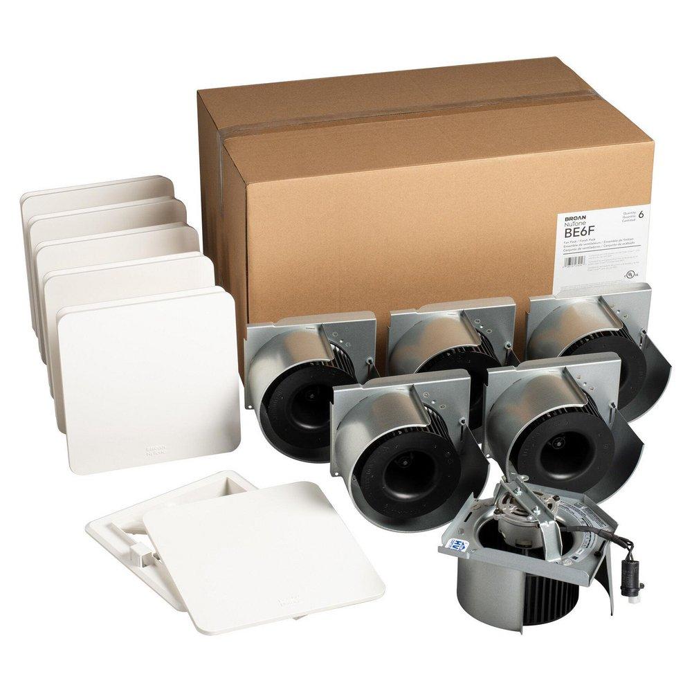 BROAN-NUTONE ROOMSIDE SERIES 60 CFM 0.9 SONES FAN ONLY ENERGY STAR CERTIFIED - FINISH PACK - 6 
