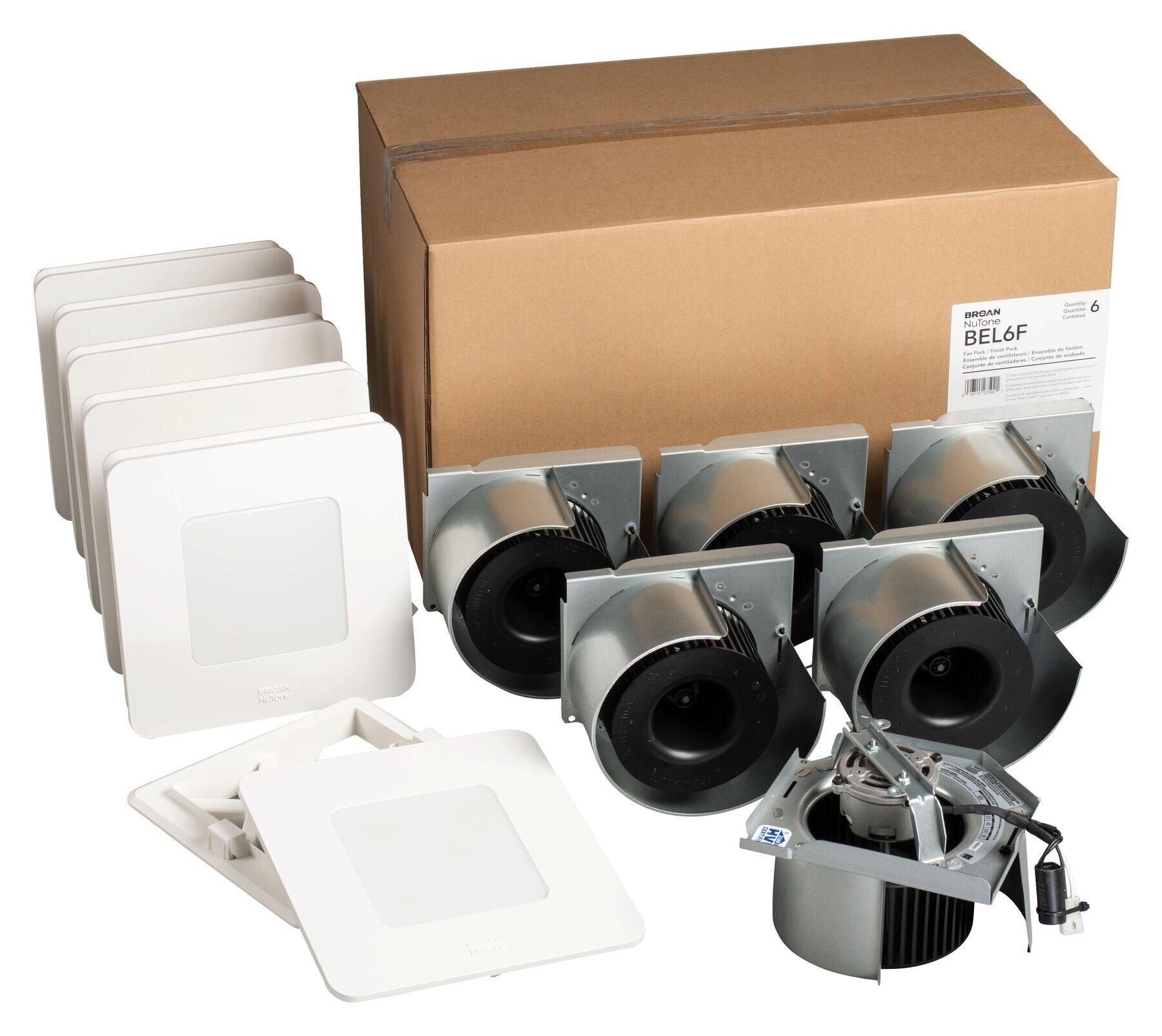 60 CFM Bathroom Exhaust Fan with LED Light - Finish Pack - 0.9 Sones - Energy Star Rated 