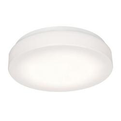 34W 1-Light 14in. Wide 3000K LED Flush Mount Drum Ceiling Fixture in White