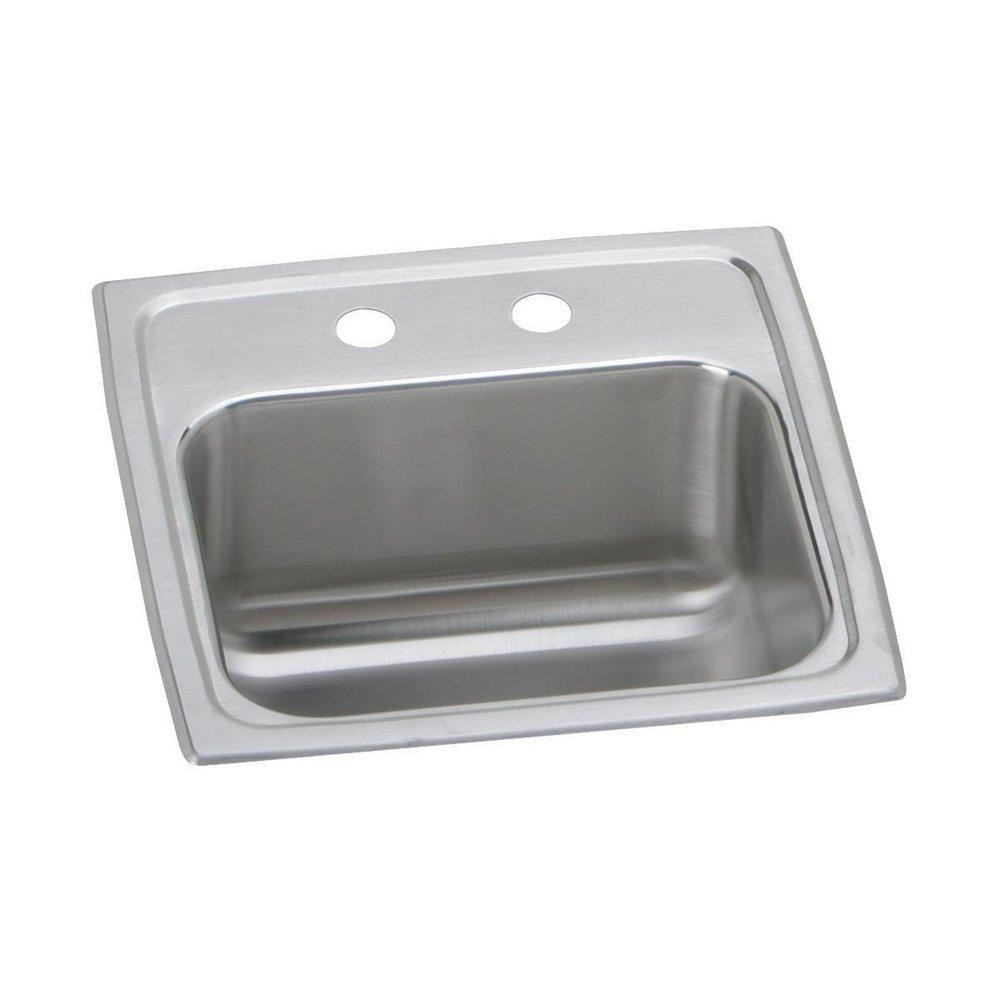 Elkay Brushed Satin 15 x 15 in. Drop-in Stainless Steel Bar Sink 